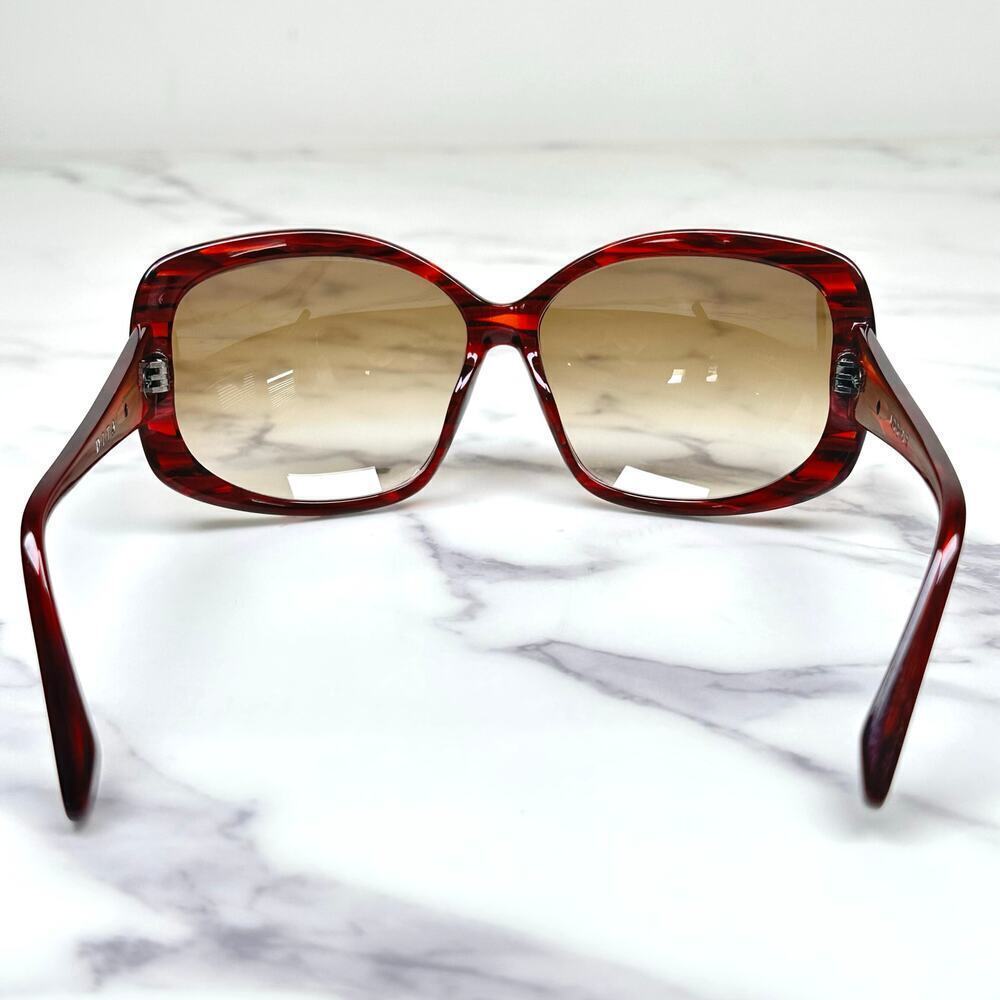 Dita Women's Addict Red Tortoiseshell Sunglasses Brown Gradient Lenses Rare - Picture 4 of 10